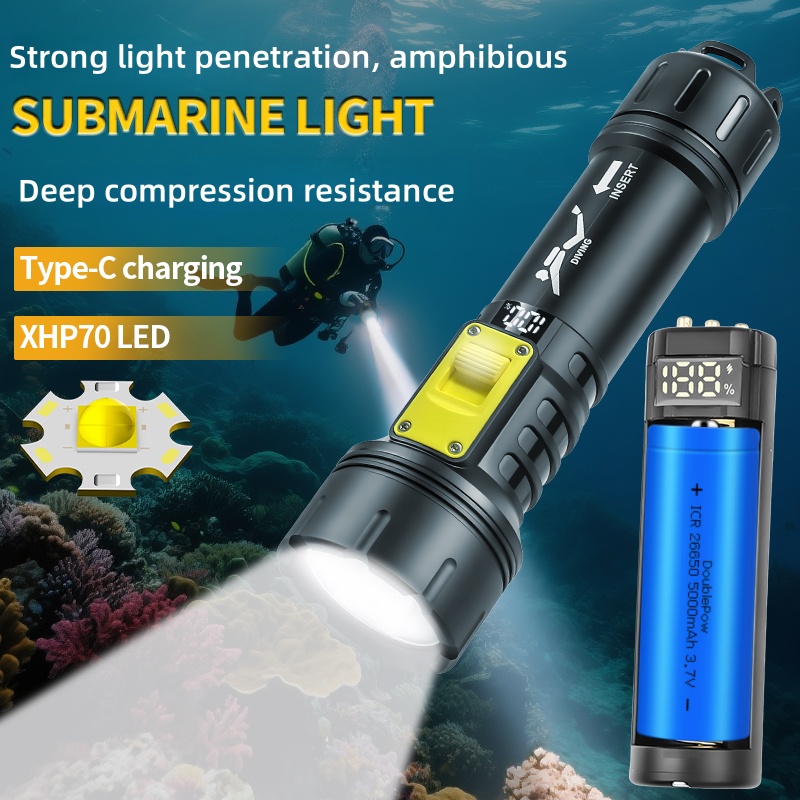 Aquatic Diving - Senter Selam XHP70 Baru IPX8 Casing