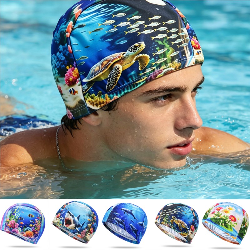 Aquatic Sports Activities - Topi Renang Dewasa Portabel Ringkas Nyaman