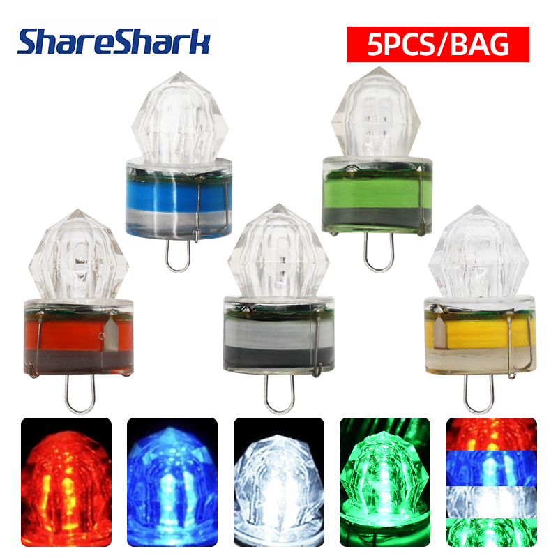 Underwater Flashlight - ShareShark 5pcs Lampu Pancing LED Bentuk