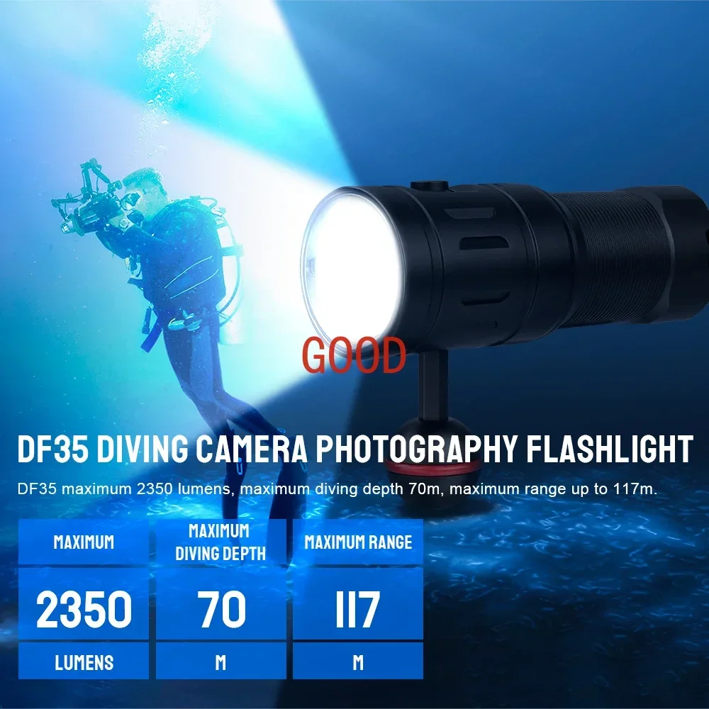 Trustfire DF35 Senter Selam 23 - Underwater Flashlight ulasan dan harga