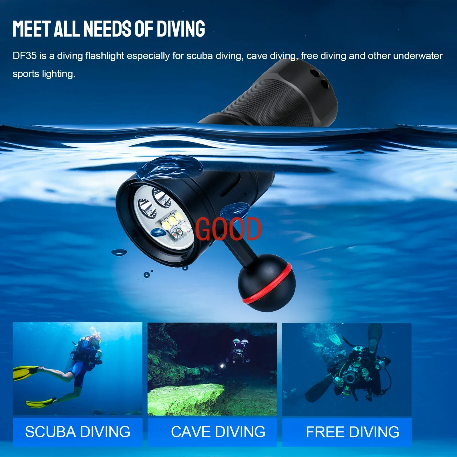 Trustfire DF35 Senter Selam 23 - Underwater Flashlight ulasan dan harga