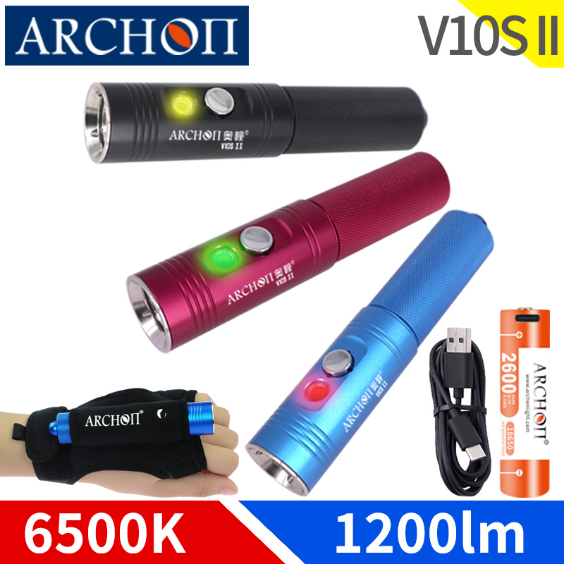 Archon V10s II Senter Lampu Me - Underwater Flashlight ulasan dan harga