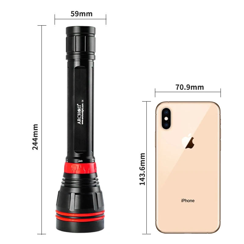 Senter Selam 4000LM 4-LED 100M - Underwater Flashlight ulasan dan harga