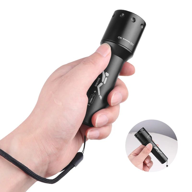 Lampu Selam LED T6 Baru, Jangk - Underwater Flashlight ulasan dan harga